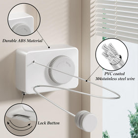 Danpoo premium materials show ABS shell, aluminum base, and stainless rope for durability.