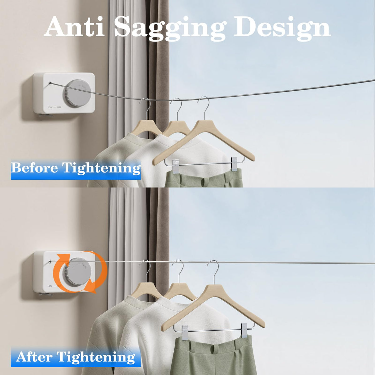 Danpoo rust-proof stainless rope close-up highlights long-lasting performance.