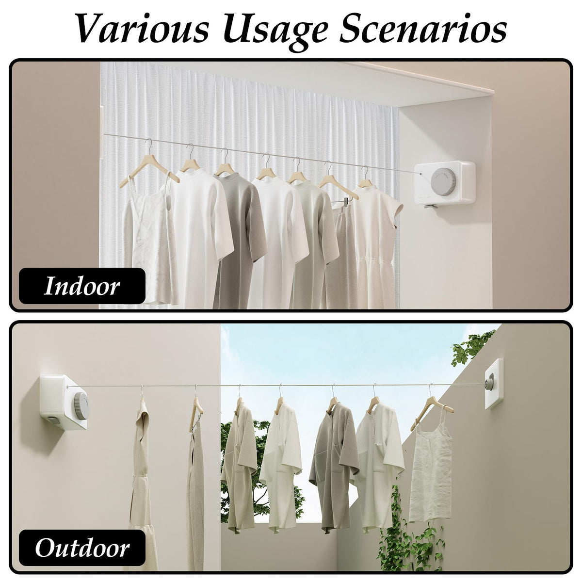 Danpoo space-saving retractable design tucks away neatly when not in use.