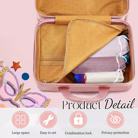 Dansydaisy case interior open reveals compartments for tidy storage.