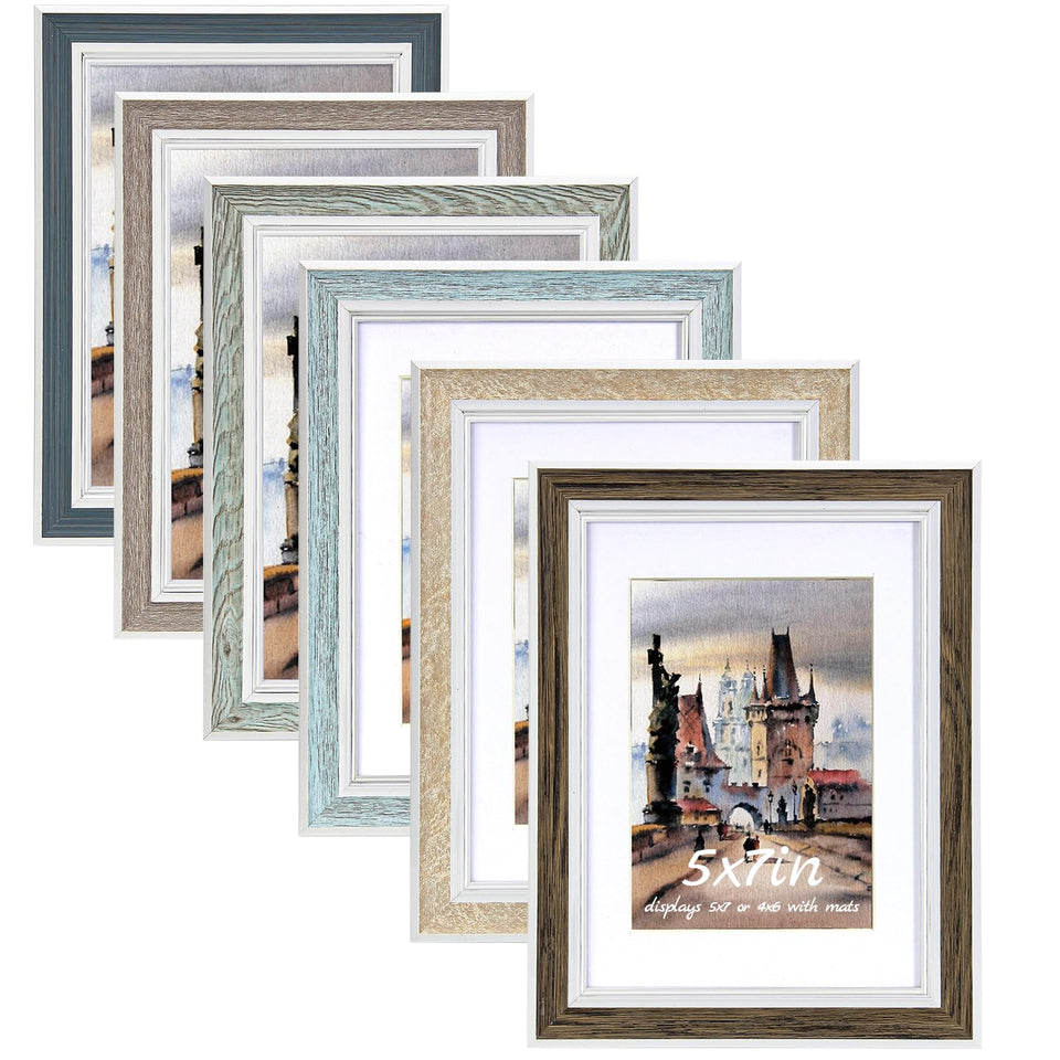 Daofary 5x7 frame set with distressed finish for rustic farmhouse decor