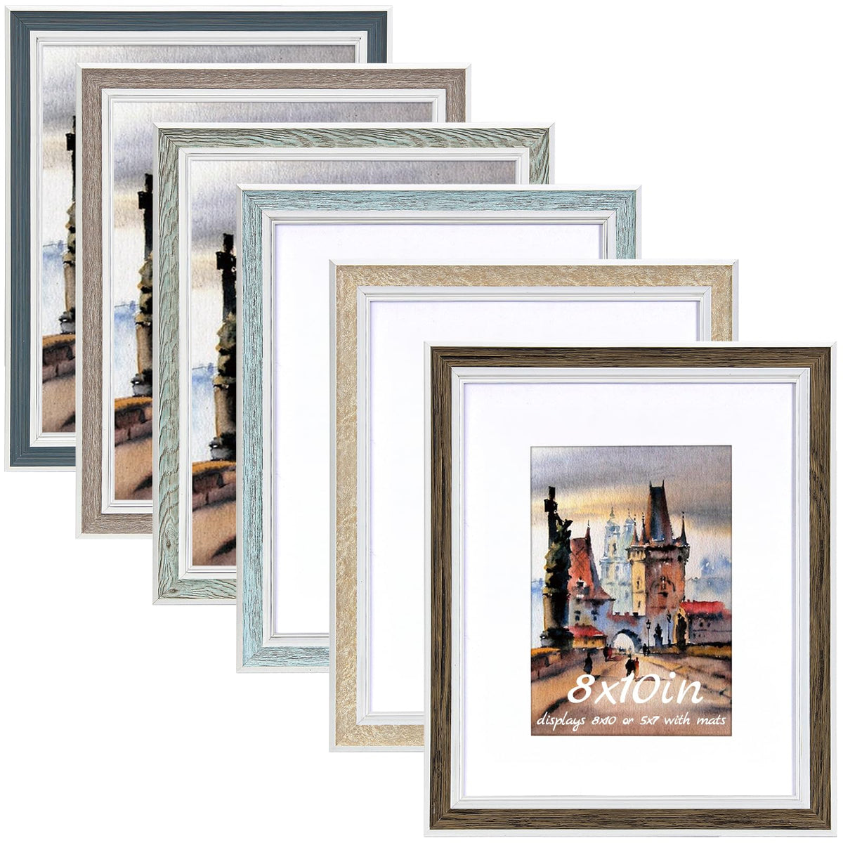 Daofary rustic 8x10 frame on wall for refined wall display