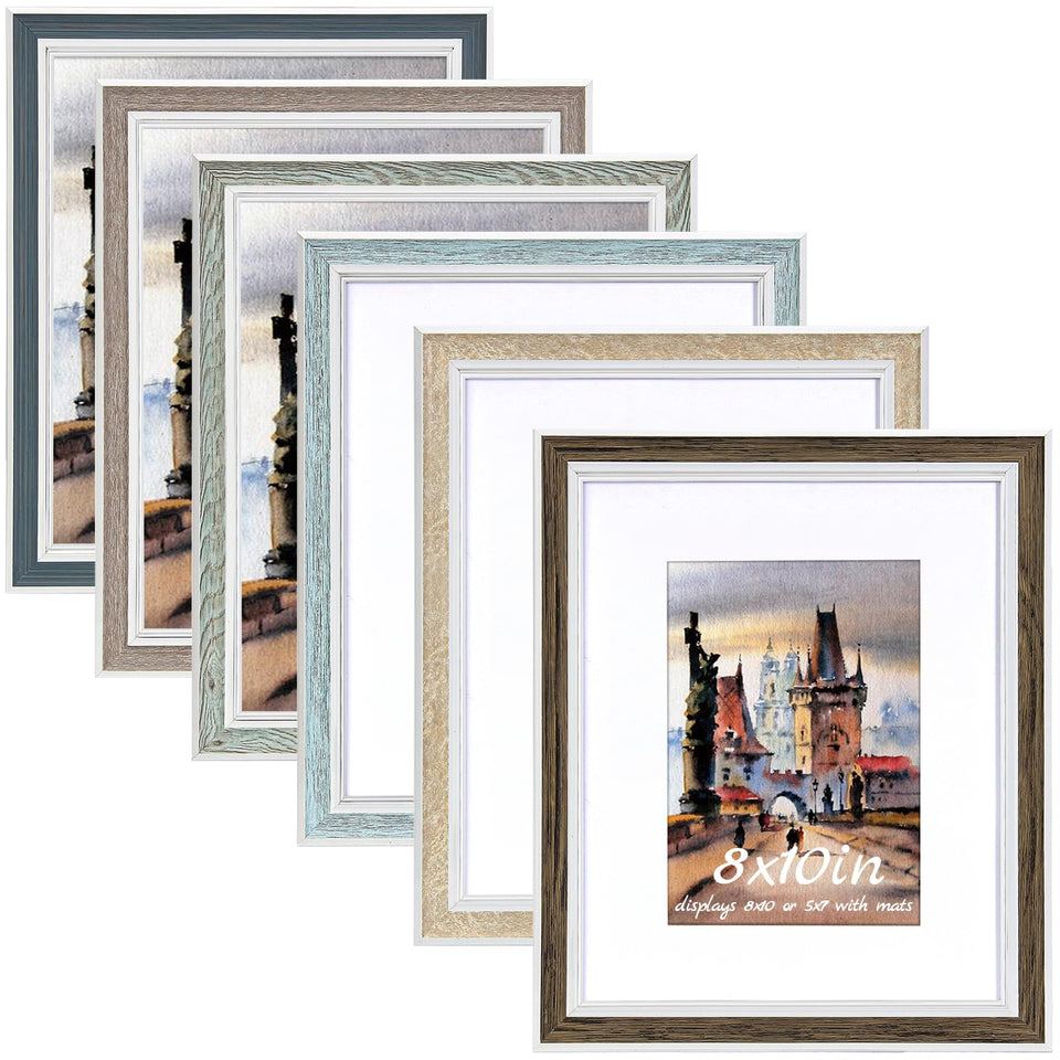 Daofary rustic 8x10 frame on wall for refined wall display