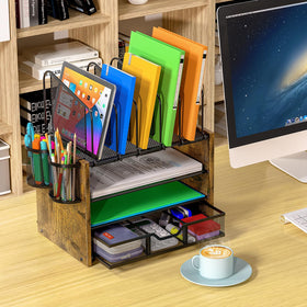 DAOUTIME 5 vertical file holders keep documents within reach