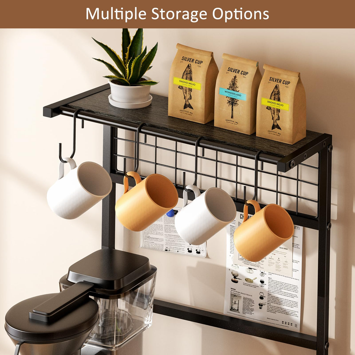 DAOUTIME coffee area in a small space maximizing corner use.