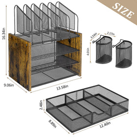 DAOUTIME durable mesh and wood design adds workspace style