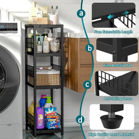 DAOUTIME easy-assembly shelving with included tools for quick setup.