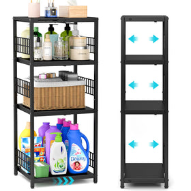 DAOUTIME expandable slim storage shelf with extended length, perfect for wider gaps.