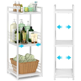 DAOUTIME expandable slim storage shelf demonstrates extendable design for compact spaces