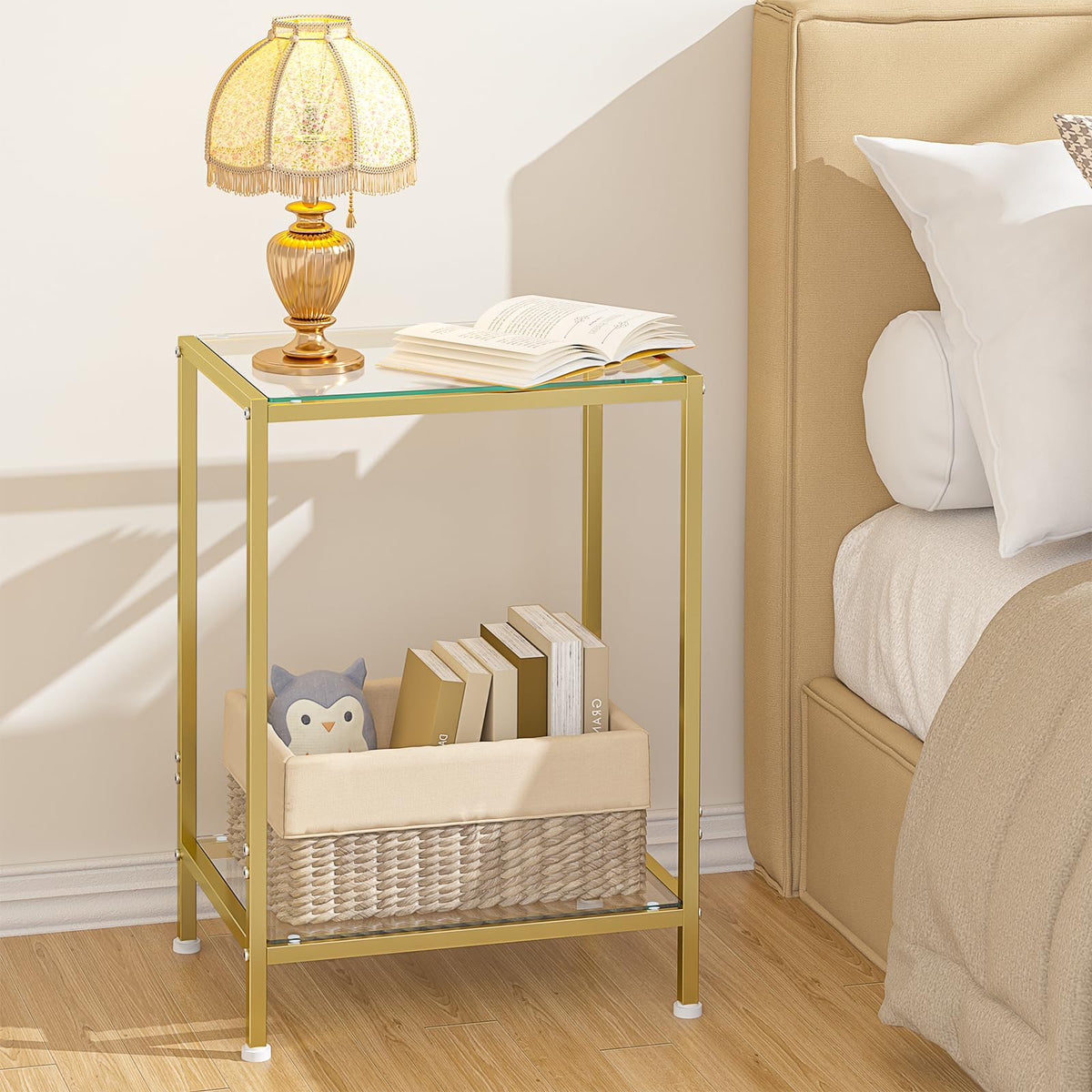 DAOUTIME table uses four adjustable feet to protect floors and balance.
