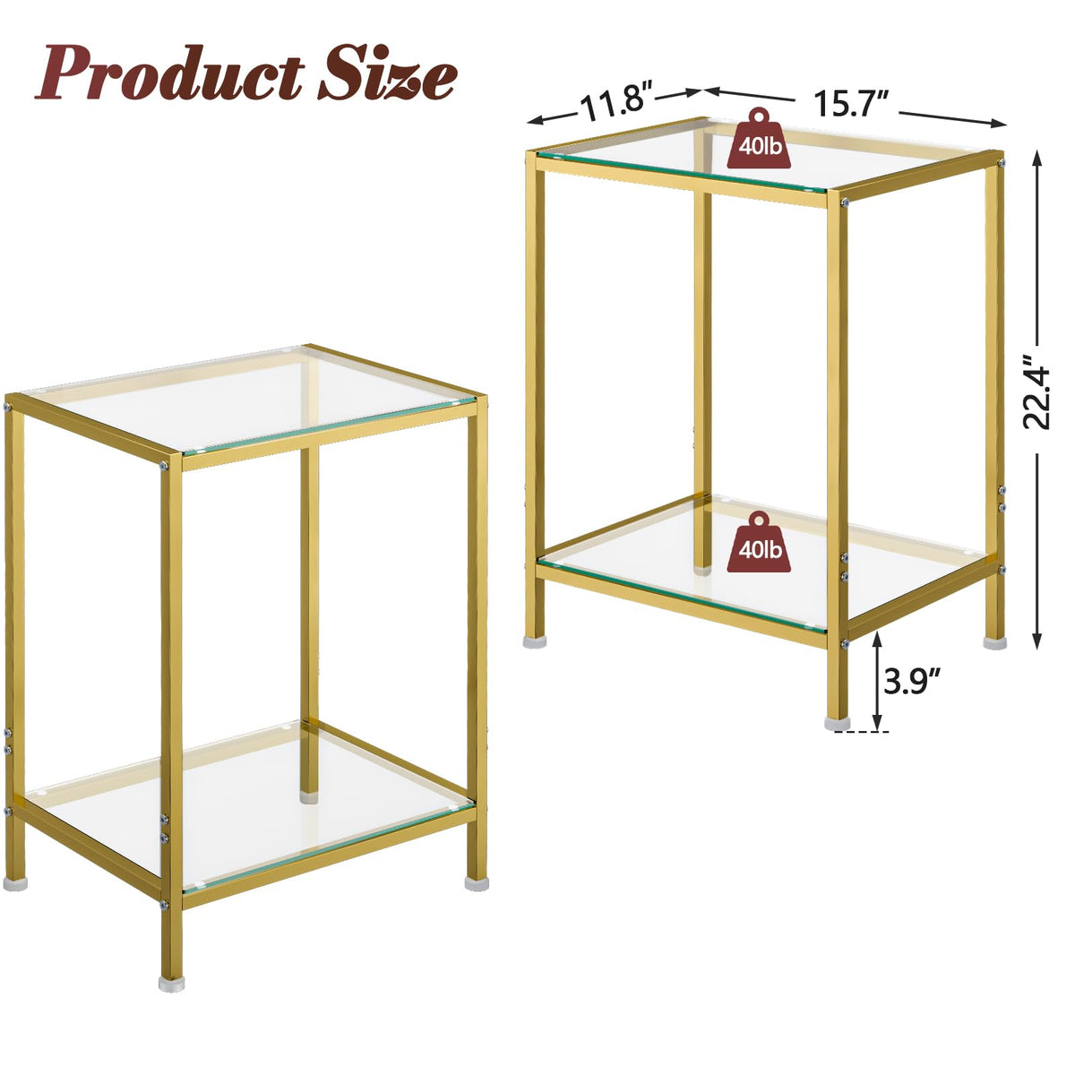 DAOUTIME slim nightstand design fits small spaces while adding convenient storage.