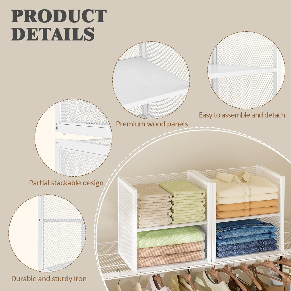 DAOUTIME quick-assembly wardrobe rack simplifies setup and reuse.