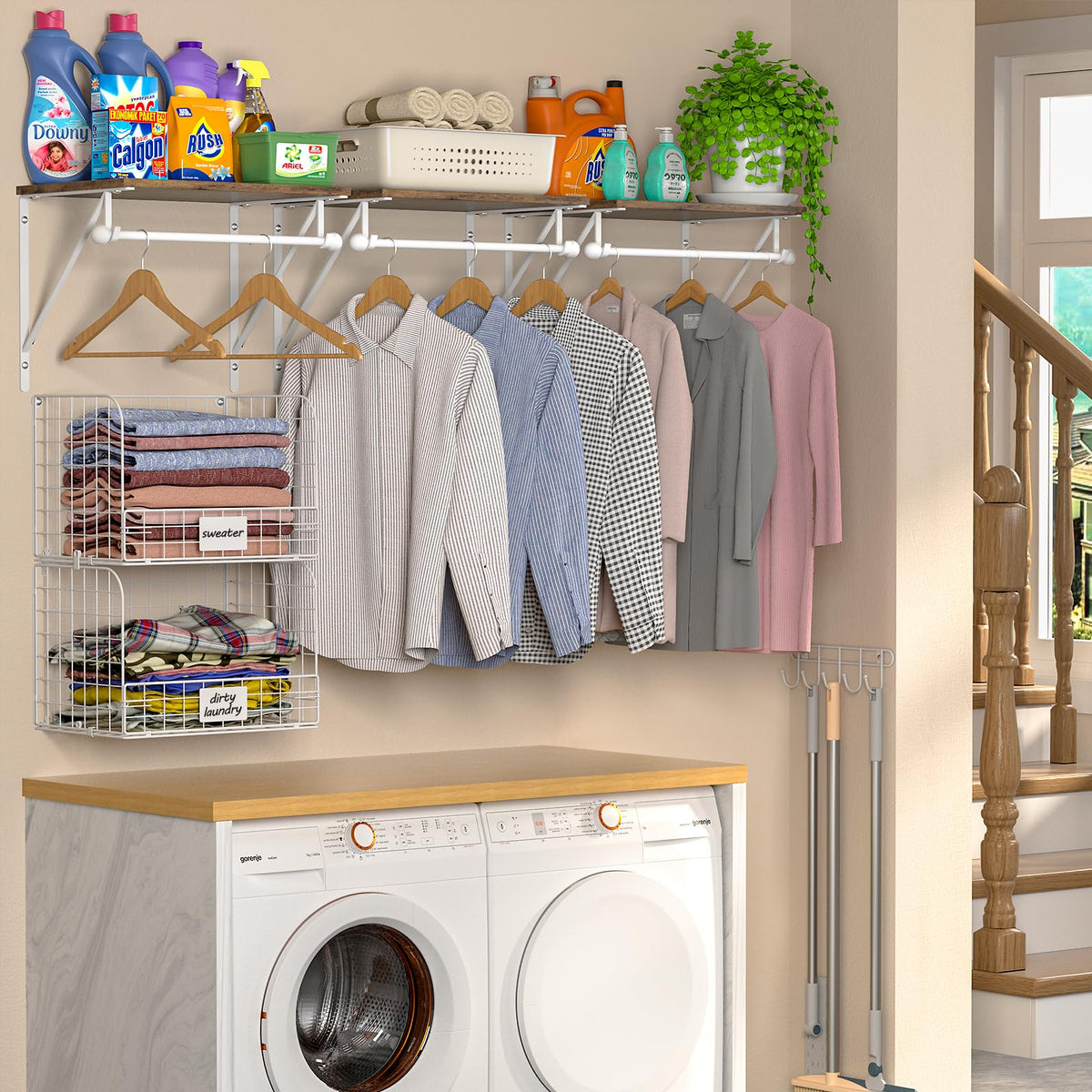 DAOUTIME rust-resistant wire baskets for durable storage