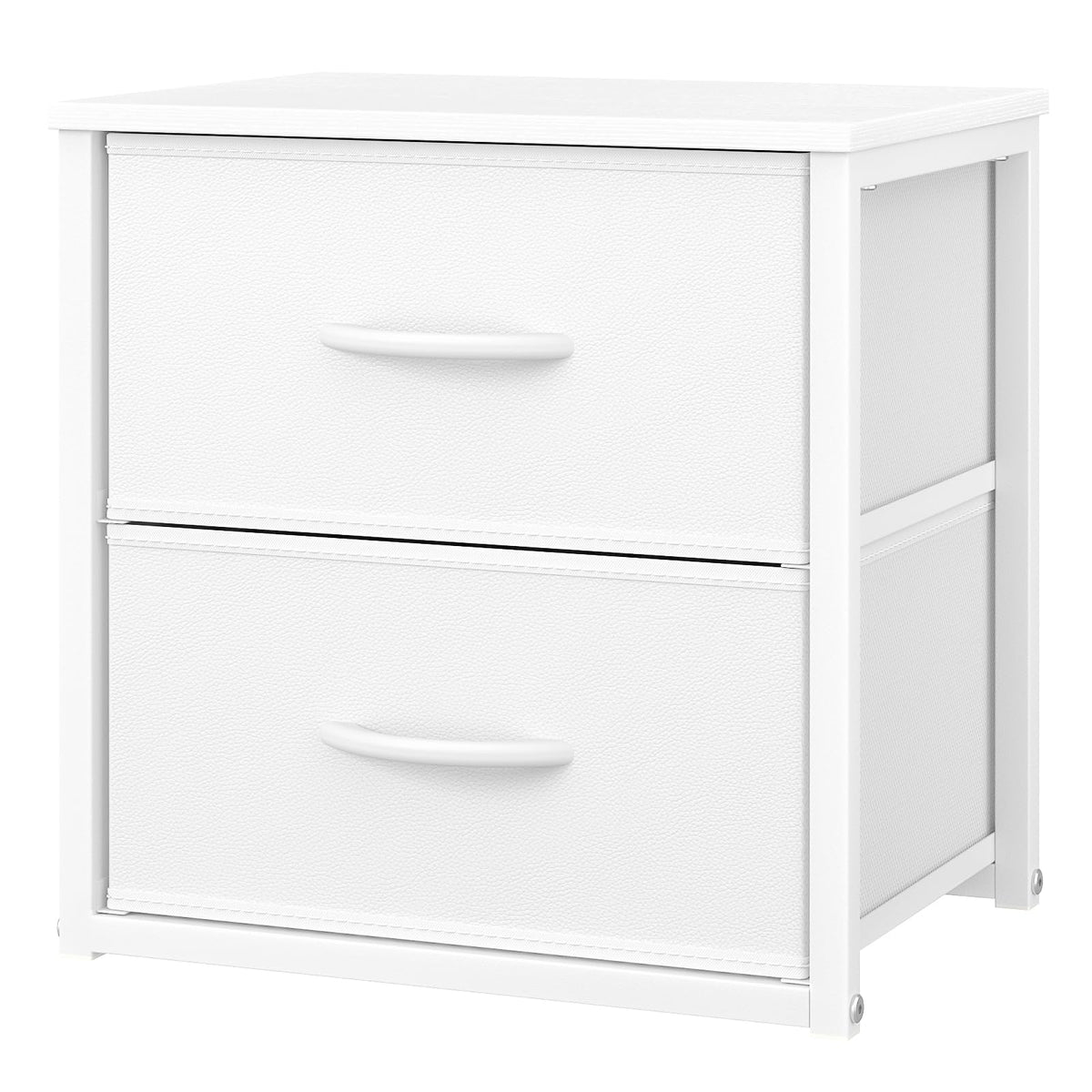 DAOUTIME stackable drawers with wooden top in white for tidy closet organization