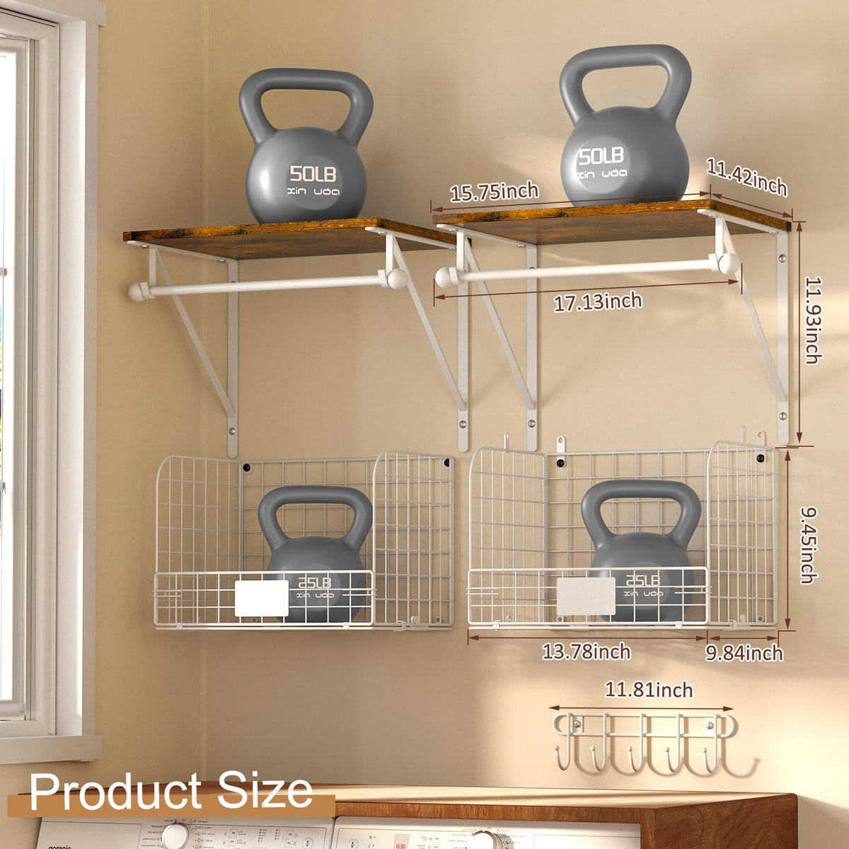 DAOUTIME versatile wall shelf design suitable for multiple rooms