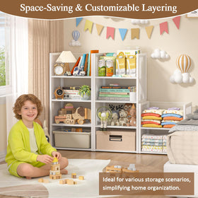 DAOUTIME white storage cubes add breathable storage in laundry areas.