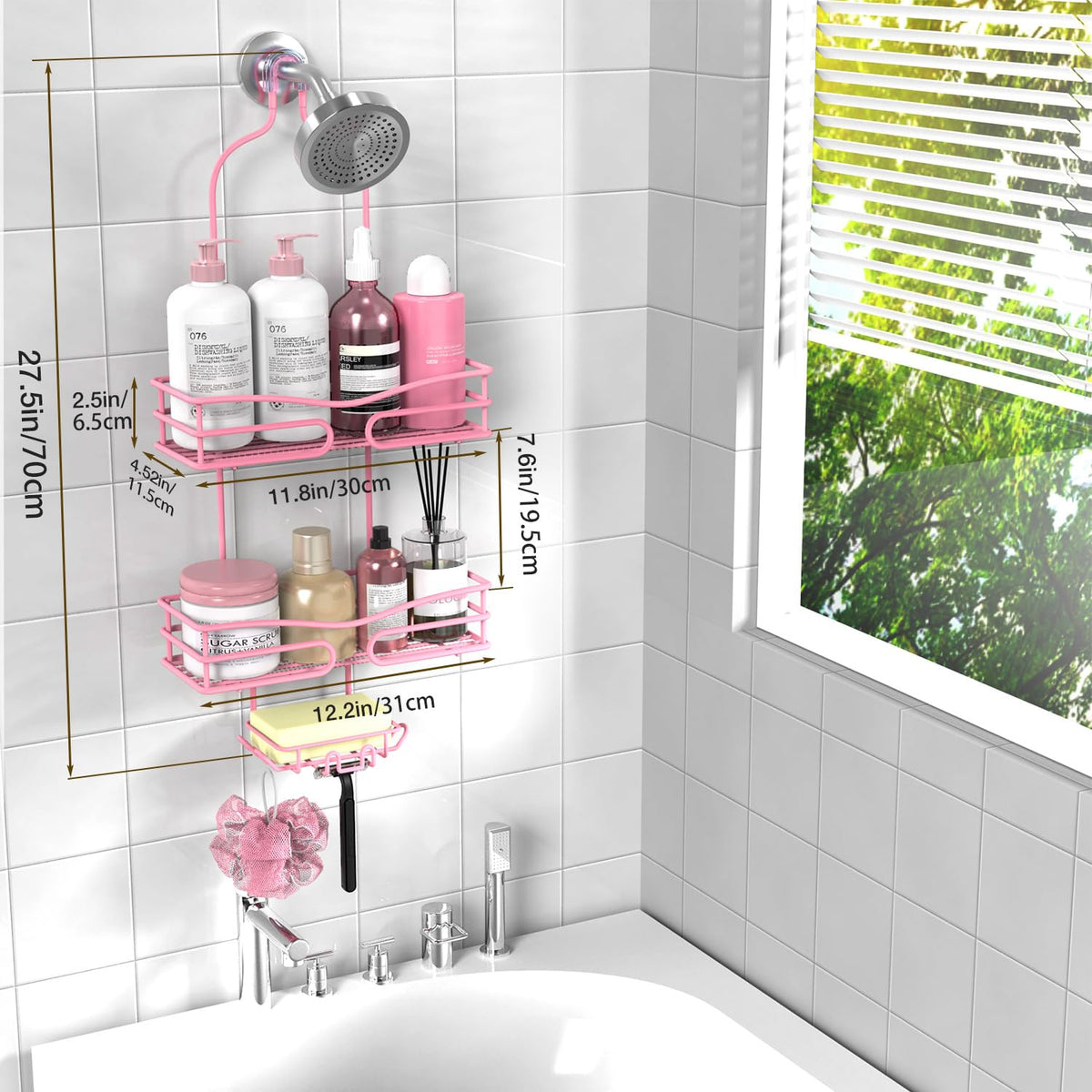DAOYA easy-install shower rack requires no extra tools.