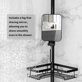 DAOYA tension pole corner storage fits bathroom corners for clutter-free space