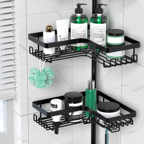 DAOYA stainless steel bathroom organizer highlights rustproof, easy-clean surface for humid spaces.