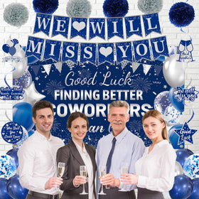 DARUNAXY blue-silver coworker hanging swirls offer decorative movement.