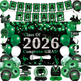 DARUNAXY Class of 2026 green banner, bold backdrop for photos