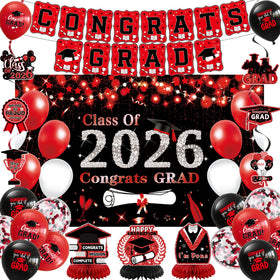 DARUNAXY Class of 2026 banner for bold graduation photo backdrops.
