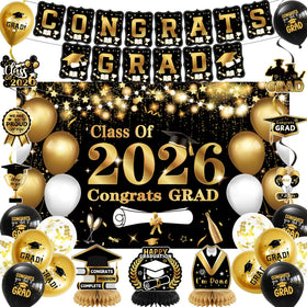 DARUNAXY Class of 2026 banner for standout graduation photos