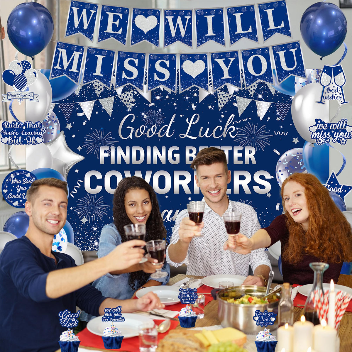 DARUNAXY goodbye cupcake toppers add classy cake toppers for celebrations.
