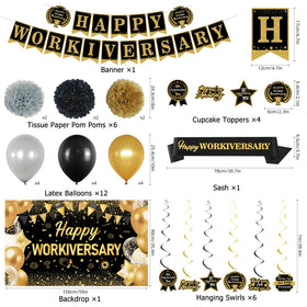 DARUNAXY glitter banner adds premium sparkle for workiversary photos