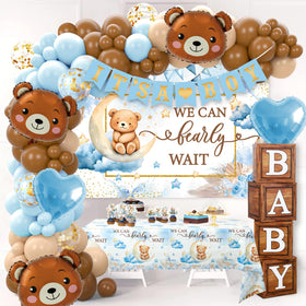 DataMoon Boho balloon set complements rustic-chic party styling.