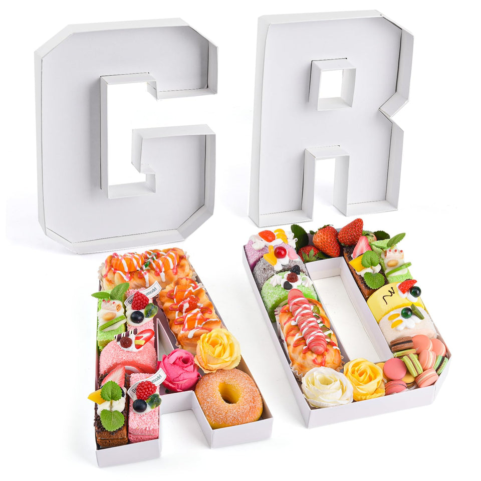 Datyiiha Grad set cardboard letters as graduation centerpiece for charcuterie