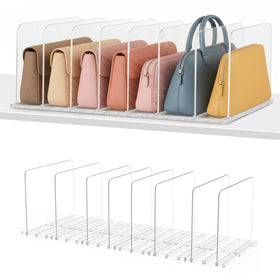 DAVIDOK adjustable bag organizer dividers—clear visibility for easy bag selection