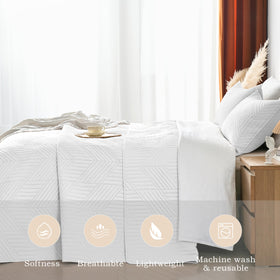 Davulos King Quilt is reversible for quick style changes.