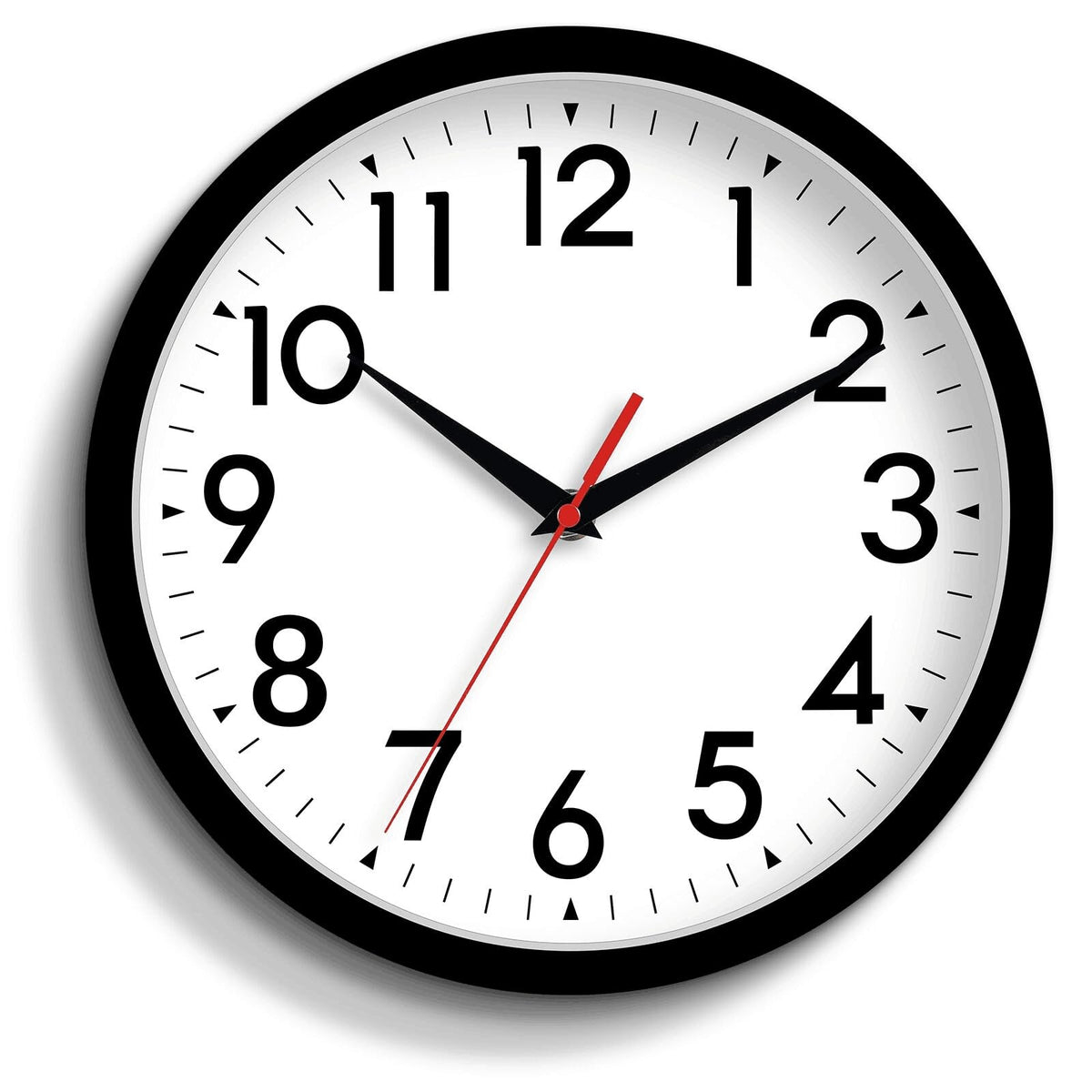 DAXSMY 14inch wall clock face detail highlighting large, easy-to-read numbers