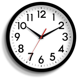DAXSMY 14inch wall clock face detail highlighting large, easy-to-read numbers