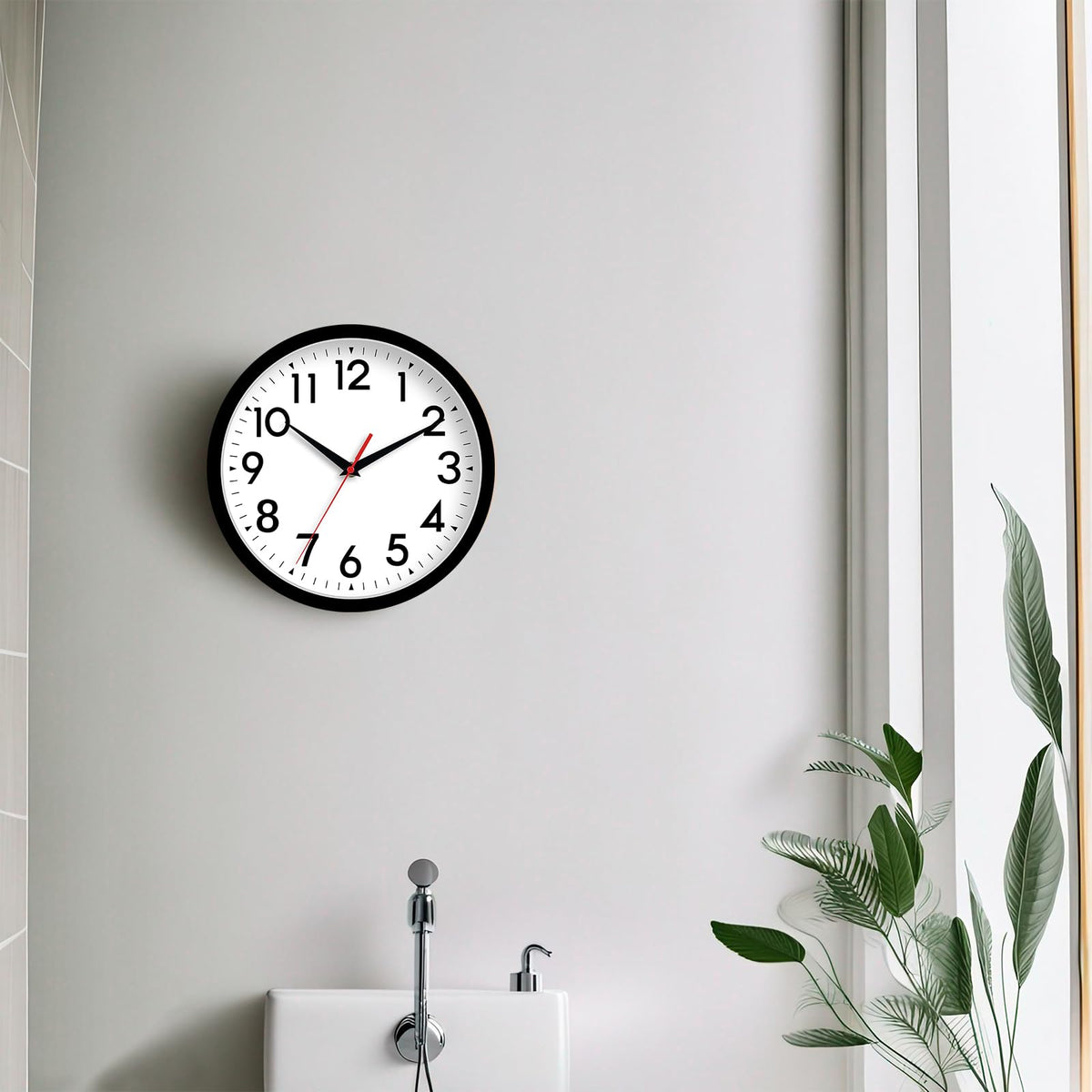 DAXSMY office setup showing the clock in a productivity space