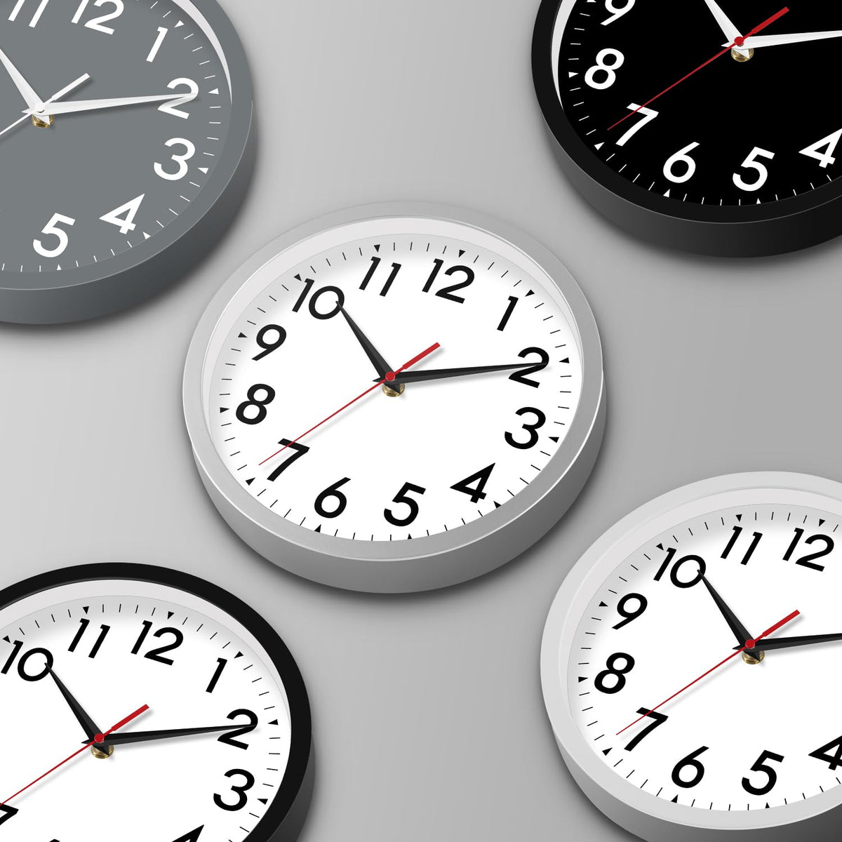 DAXSMY 14inch wall clock with silent movement for a peaceful environment
