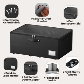 Dayacoco under bed storage with 360° wheels glides smoothly.