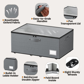 Dayacoco under-bed storage with 360° wheels for easy movement