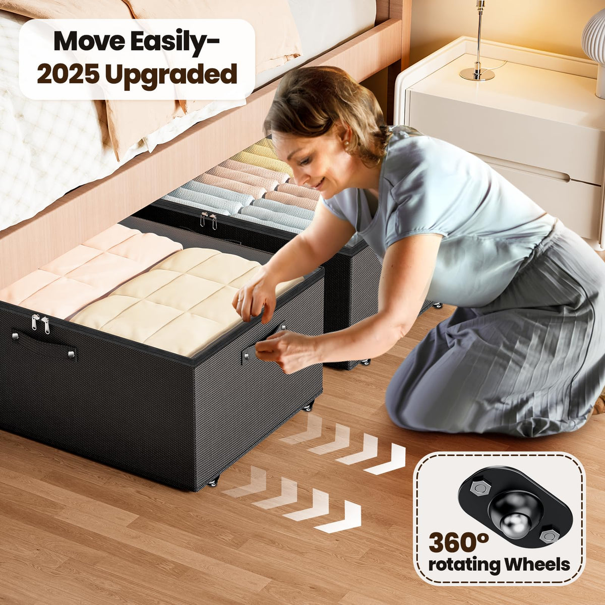 Dayacoco under bed storage ideal for dorm rooms and closets.