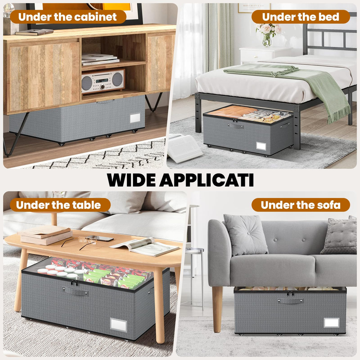 Dayacoco under-bed storage arrives ready to use with no assembly