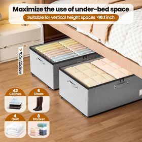 Dayacoco under-bed storage made of oxford fabric with metal frame for durability