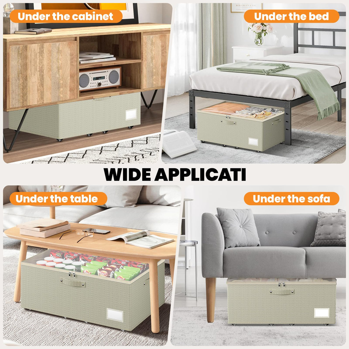 Dayacoco under-bed storage requires no assembly for instant use.