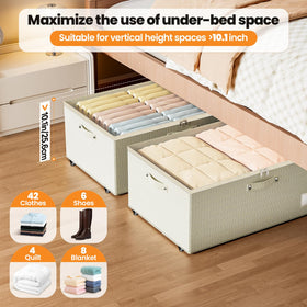 Dayacoco under-bed storage with side handles for easy lifting and transport.