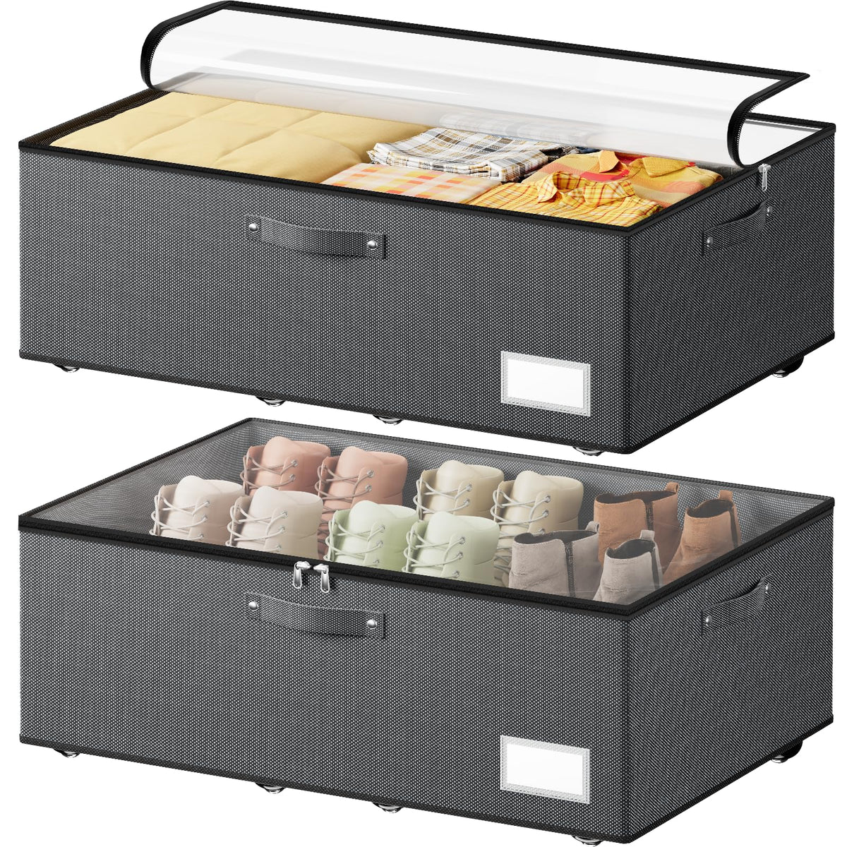 Dayacoco under-bed storage with wheels glides smoothly for organization