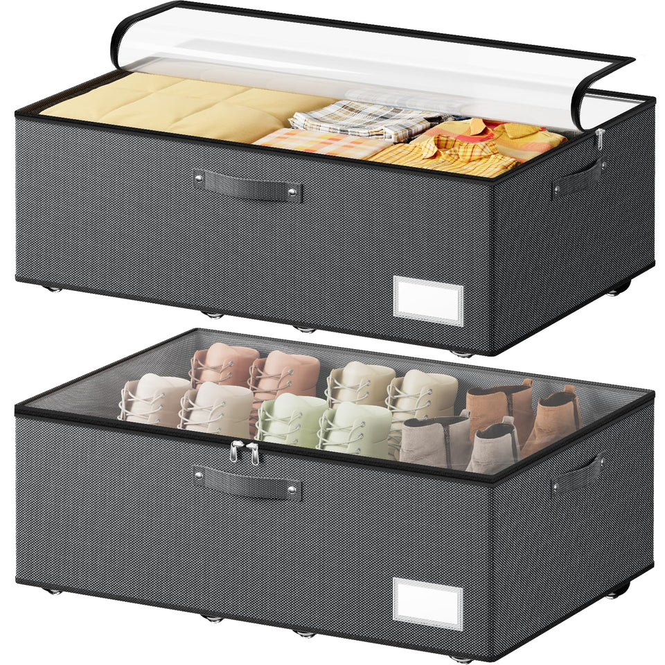 Dayacoco under-bed storage with wheels glides smoothly for organization