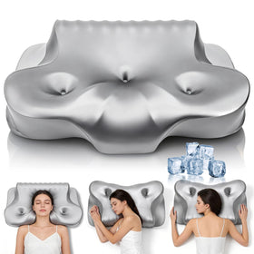 Dayme orthopedic memory foam pillow top view showing ergonomic neck support