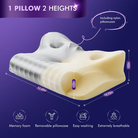Dayme two-height head support design for adjustable height