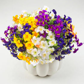Daynight decorative faux petunias along paths enhance curb appeal.