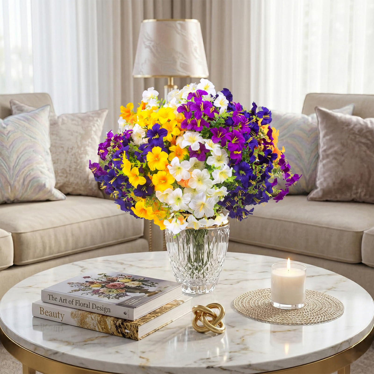 Daynight faux petunias silk petals for porch pots with lifelike texture.